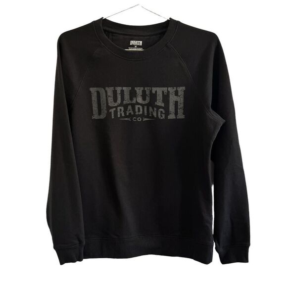 Duluth Trading Co Black Crewneck Logo Sweatshirt - Picture 2 of 5